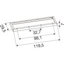 SLV 1011272 SURFACE MOUNTING FRAME Montagerahmen 1200/300 BK