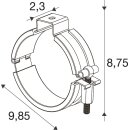 SLV 1011505 TUBULAR P Aufbaumontagehalterung/Gummi 2...