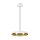 SLV 1010366 MOTUNA PD PHASE Pendelleuchte 2700 K 10 W 130° Weiß / Goldfarben