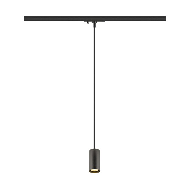 SLV 1011727 ENOLA 2.0 M 1~ Pendelleuchte SINGLE GU10 MINI PAR11 1 x 5 W Schwarz