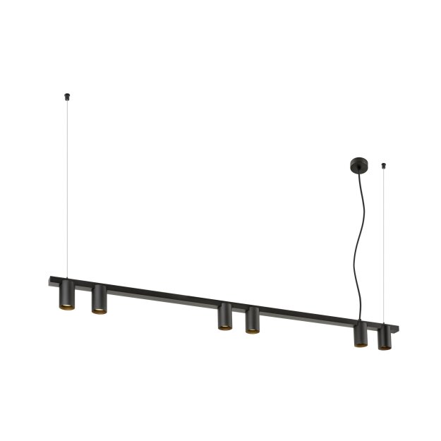 SLV 1011907 ENOLA 2.0 M PD SIX LONG QPAR51 Pendelleuchte 6 x 10 W Schwarz