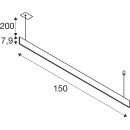 SLV 1011962 LINIUS 150 PD DALI EINBAU Pendelleuchte 2700 K 40 W 90° Schwarz