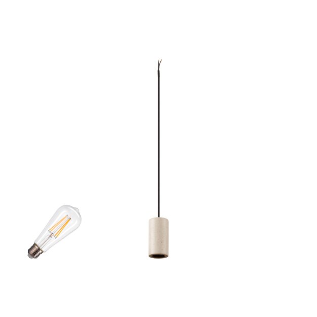 SLV 1012019 FITU LAMP SET PD STONE DECKENROSETTE Pendelleuchte E27 2500 K PHASE 320° Beige