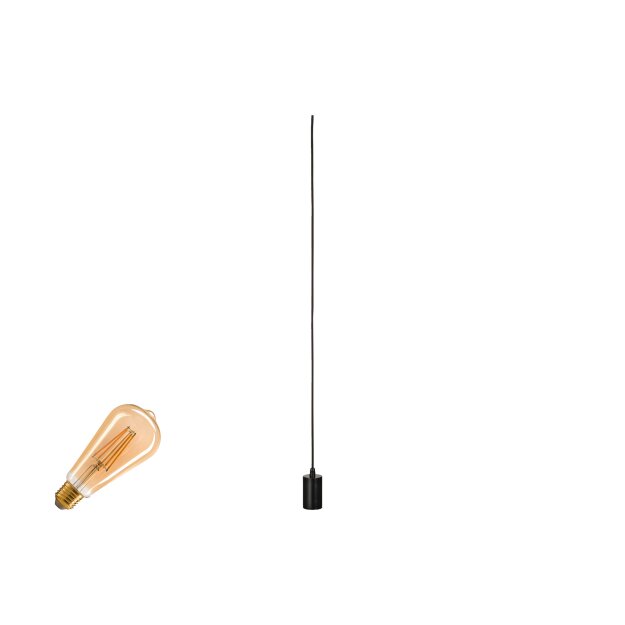 SLV 1012025 FITU LAMP SET PD 1~ Pendelleuchte E27 2500 K PHASE 320° Schwarz