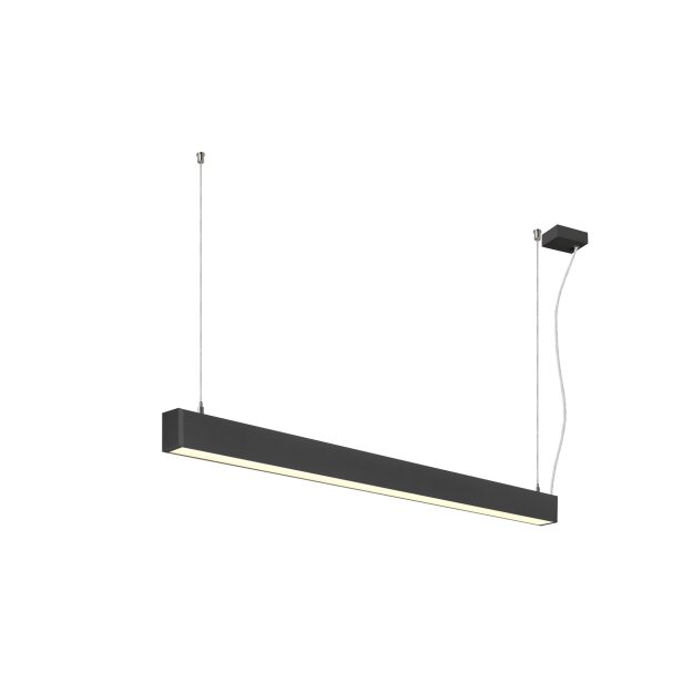 SLV 1012155 GLENOS® 2.0 PD 1,2M DALI UGR19 Pendelleuchte Pendellänge: 200 cm 3000 K 38 W 80° Schwarz