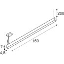 SLV 1012158 GLENOS® 2.0 PD 1,5M DALI UGR19 Pendelleuchte Pendellänge: 200 cm 3000 K 46 W 80° Weiß