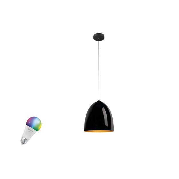 SLV 1012524 PARA CONE 30 SMART SET PD E27 Pendelleuchte Pendellänge: 30 cm RGBW Schwarz