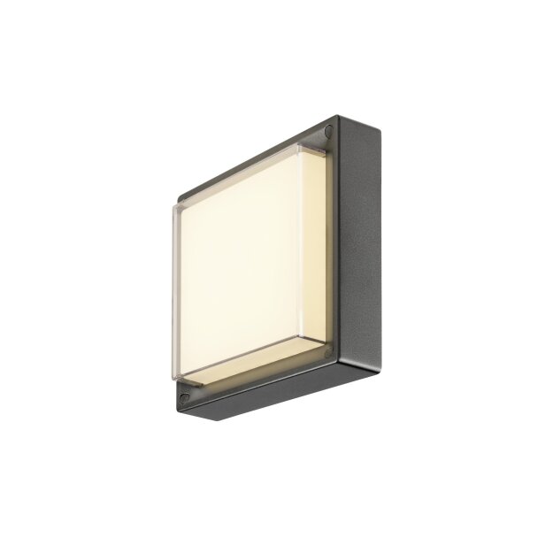 SLV 1011262 AINOS SLIDE WL Wandaufbauleuchte eckig SENSOR 2700/3000 K 11,5 W IP65 Schwarz