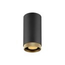 SLV 1011847 GRIP! L CL QPAR51 Deckenaufbauleuchte GU10 1 x 6 W Schwarz / Goldfarben
