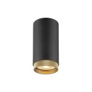 SLV 1011847 GRIP! L CL QPAR51 Deckenaufbauleuchte GU10 1 x 6 W Schwarz / Goldfarben