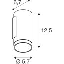 SLV 1011878 GRIP! L Wandaufbauleuchte UP OR DOWN QPAR51 1 x 6 W Schwarz