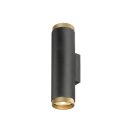 SLV 1011882 GRIP! L Wandaufbauleuchte UP/DOWN QPAR51 2 x 6 W Schwarz
