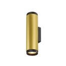 SLV 1011884 GRIP! L Wandaufbauleuchte UP/DOWN QPAR51 2 x 6 W Gold