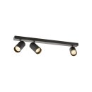 SLV 1011887 ENOLA 2.0 M CL TRIPPLE QPAR51 LONG Deckenaufbauleuchte 3 x 10 W Schwarz