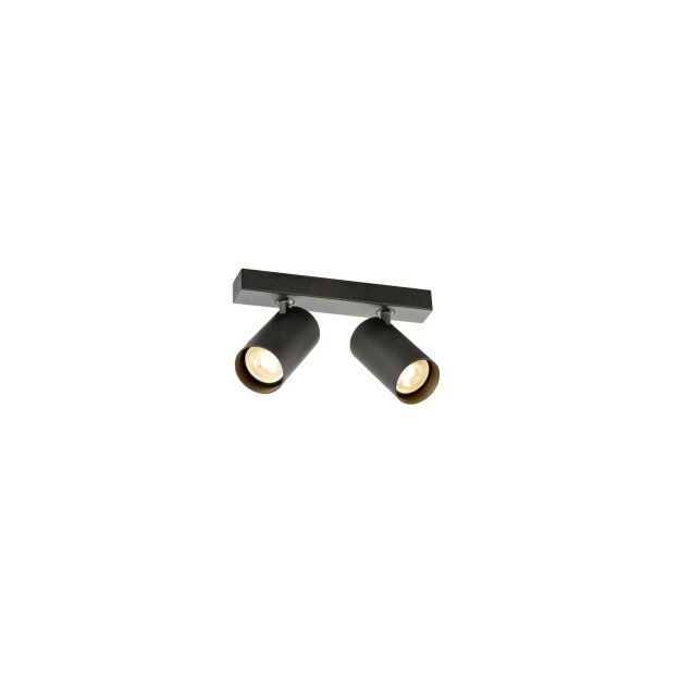 SLV 1011897 ENOLA 2.0 M CL DOUBLE QPAR51 Deckenaufbauleuchte 2 x 10 W Schwarz