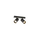 SLV 1011897 ENOLA 2.0 M CL DOUBLE QPAR51 Deckenaufbauleuchte 2 x 10 W Schwarz