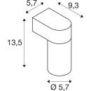 SLV 1011903 ENOLA 2.0 M WL SINGLE QPAR51 Wandaufbauleuchte GU10 1 x 10 W Schwarz