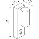 SLV 1011923 ENOLA 2.0 S WL SINGLE GU10 MINI PAR11 BEDSIDE USB C Wandaufbauleuchte 1 x 5 W Schwarz