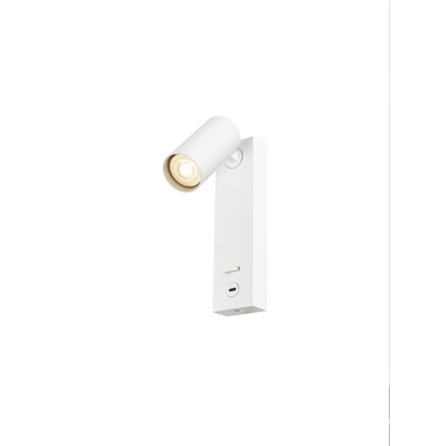 SLV 1011924 ENOLA 2.0 S WL SINGLE GU10 MINI PAR11 BEDSIDE USB C Wandaufbauleuchte 1 x 5 W Weiß