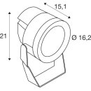 SLV 1012126 PL-BEAM PRO S SP DALI ASYMMETRISCH Wand- und Deckenaufbauleuchte 3000 K 26 W 25° Anthrazit