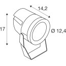 SLV 1012127 PL-BEAM PRO S SP DALI Wand- und Deckenaufbauleuchte 3000 K 12 W 23° Anthrazit