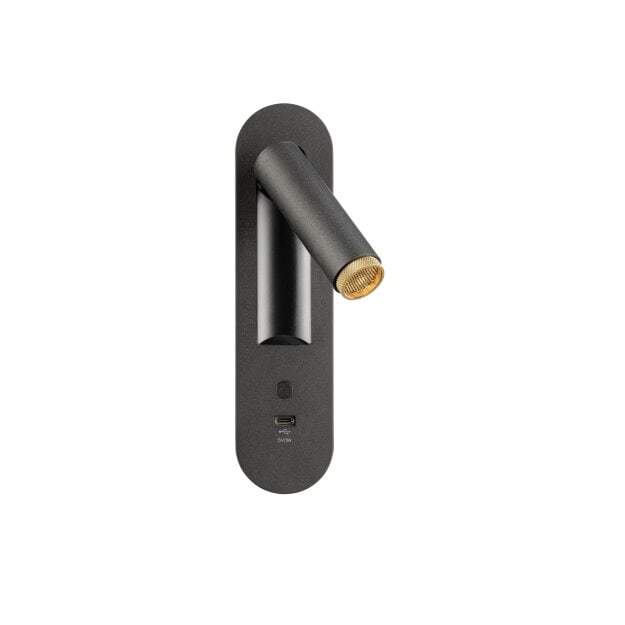 SLV 1012364 GRIP! S WL Wandeinbauleuchte 2700 K 4,2 W Schalter 29° Schwarz / Goldfarben