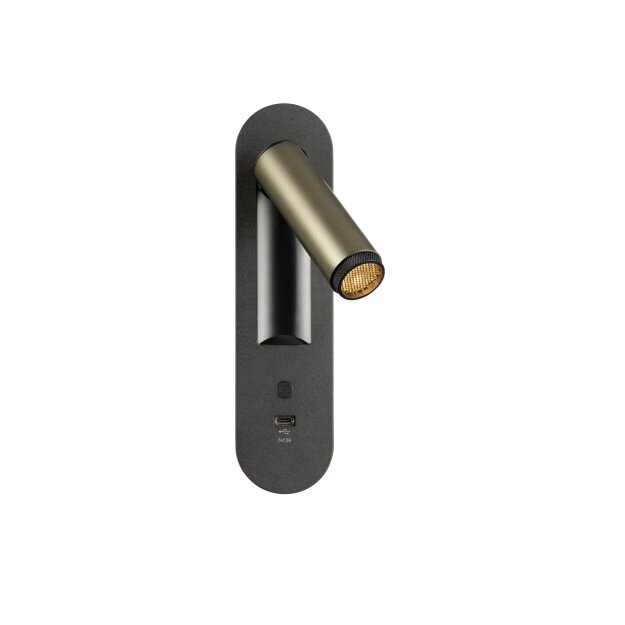 SLV 1012365 GRIP! S WL Wandeinbauleuchte 2700 K 4,2 W Schalter 29° Bronze / Schwarz