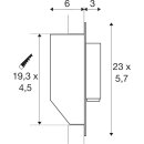 SLV 1012365 GRIP! S WL Wandeinbauleuchte 2700 K 4,2 W Schalter 29° Bronze / Schwarz