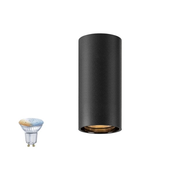 SLV 1012502 ASTO TUBE SMART SET CL SINGLE GU10 PAR16 ZIGBEE TW Deckenaufbauleuchte Schwarz