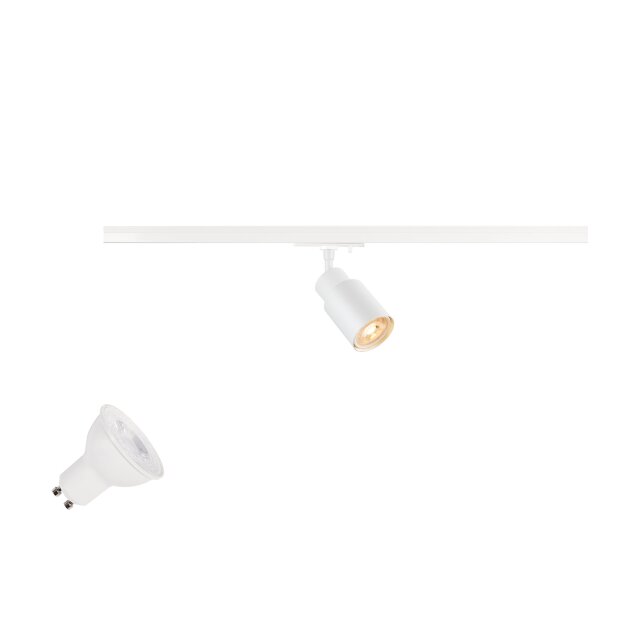 SLV 1012049 PURI 2.0 LAMP SET Tube 1~ Spot INKL. PAR16 GU10 3000 K GU10 1 x 6 W PHASE 38° Weiß