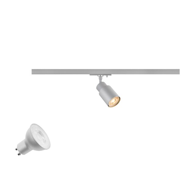SLV 1012050 PURI 2.0 LAMP SET Tube 1~ Spot INKL. PAR16 GU10 2700 K GU10 1 x 6 W PHASE 38° Grau