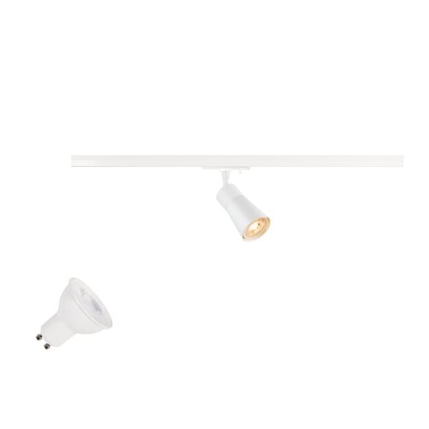 SLV 1012057 PURI 2.0 LAMP SET Cone 1~ Spot INKL. PAR16 GU10 2700 K GU10 1 x 6 W PHASE 38° Weiß