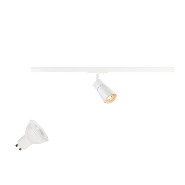 SLV 1012064 PURI 2.0 LAMP SET Dome 1~ Spot INKL. PAR16 GU10 3000 K GU10 1 x 6 W PHASE 38° Weiß