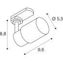 SLV 1012070 PURI 2.0 LAMP SET Tube 3~ Spot INKL. PAR16 GU10 3000 K GU10 1 x 6 W PHASE 38° Schwarz / Goldfarben