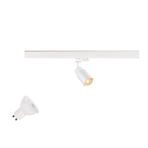 SLV 1012072 PURI 2.0 LAMP SET Tube 3~ Spot INKL. PAR16 GU10 3000 K GU10 1 x 6 W PHASE 38° Weiß