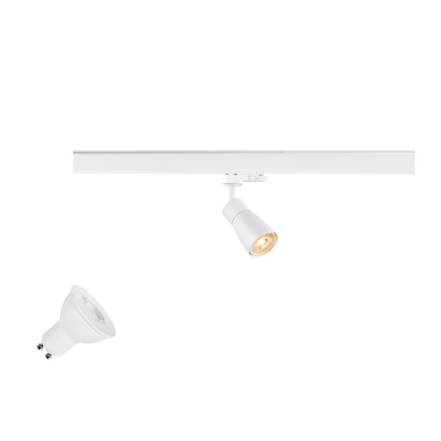 SLV 1012084 PURI 2.0 LAMP SET Dome 3~ Spot INKL. PAR16 GU10 3000 K GU10 1 x 6 W PHASE 38° Weiß