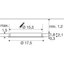 SLV 1012200 SENSER 2.0 18 RL rund PHASE Deckeneinbauleuchte 3000 K / 4000 K 12 W 90° Weiß