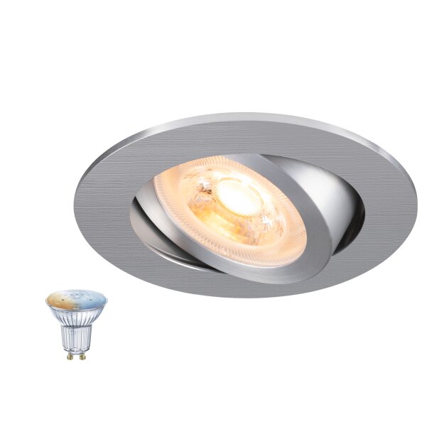 SLV 1012483 NEW TRIA® 68 SMART SET DL RUND GU10 PAR16 ZIGBEE TW Deckeneinbauleuchte Aluminium