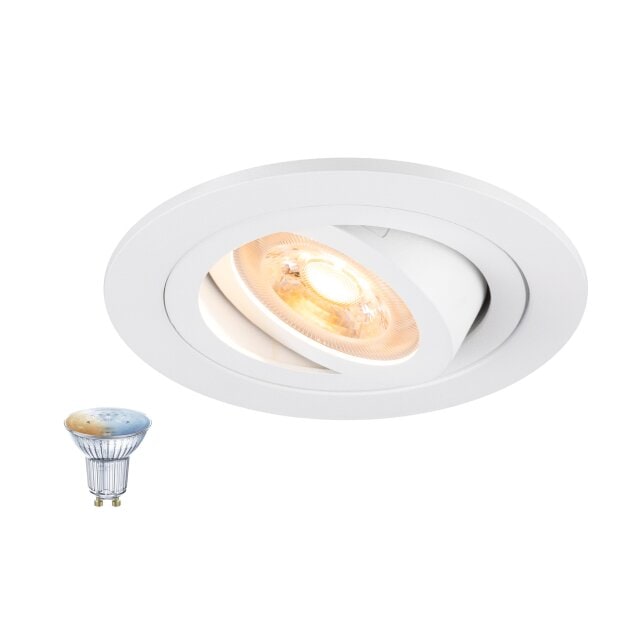 SLV 1012488 NEW TRIA® 75 SMART SET DL RUND GU10 PAR16 ZIGBEE TW Deckeneinbauleuchte Weiß