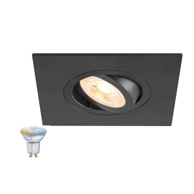 SLV 1012496 NEW TRIA® 75 XL SMART SET DL ECKIG GU10 PAR16 ZIGBEE TW Deckeneinbauleuchte Weiß