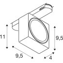SLV 1010841 EURO CUBE 2 M 3~ Spot rechteckig 4000K 14 W PHASE 40° Weiß / Schwarz