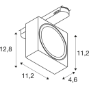 SLV 1010848 EURO CUBE 2 L 3~ Spot rechteckig 3000K 21 W PHASE 40° Weiß / Schwarz