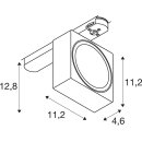 SLV 1010853 EURO CUBE 2 L 3~ Spot rechteckig 4000K 21 W DALI 2 40° Weiß / Schwarz