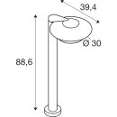 SLV 1011023 SEJERO 90 POLE Stehleuchte IP65 E27 1 x 15 W Anthrazit