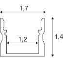 SLV 1012477 LEDSTRIP SET PROFIL AUFBAU + DIFFUSOR 5*1M S Schwarz