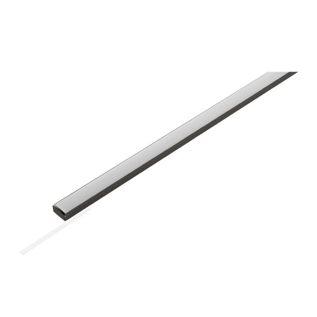SLV 1012479 LEDSTRIP SET PROFIL AUFBAU FLACH + DIFFUSOR 5*1m S Schwarz