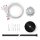 ESYLUX SVENJA POLE PENDULUM SET 1000 BK Abhängeset mit zentral montiertem Rohr transparenter 5-poliger Anschlussleitung und rundem Deckenbaldachin Länge 1000 mm EO10850530