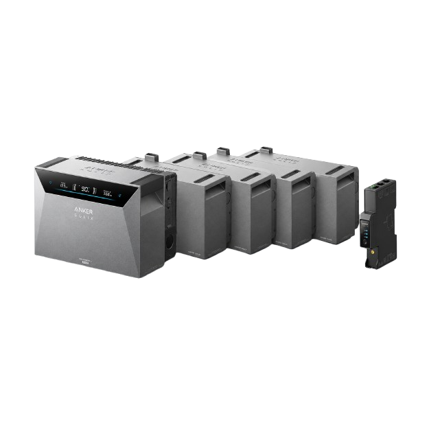 Anker SOLIX Solarbank 4 E5000 Pro Set 25,12 kWh mit 4× BP5000 Erweiterungsakku, Smart Meter Gen 2, 3-phasig
