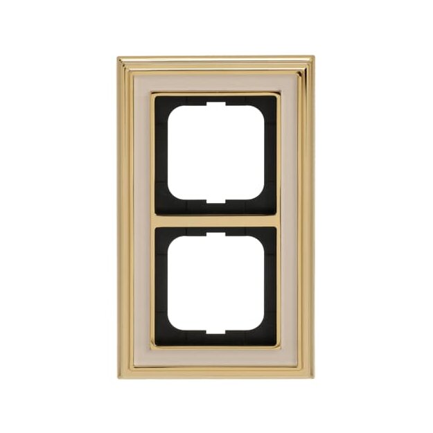 Exklusives Angebot: Busch-Jaeger 1722-838 Abdeckrahmen 2-fach Rahmen (Echtmetall) Messing Busch-dynasty® 2CKA001754A4634 - nur für kurze Zeit!