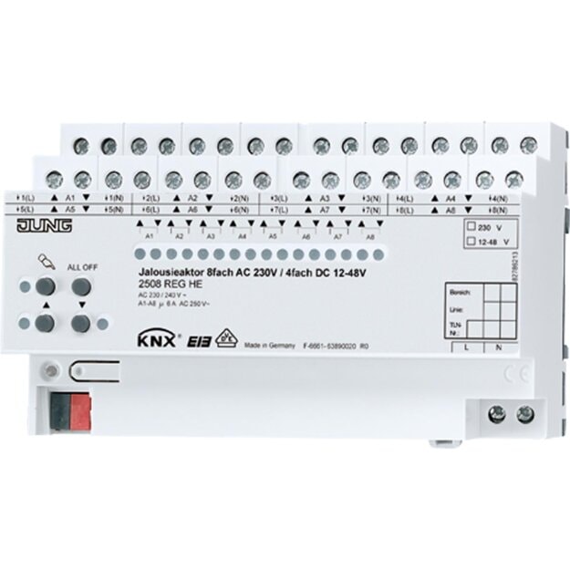 Exklusives Angebot: Jung 2508REGHE Jalousieaktor 8fach AC 110-230 V, 4fach - nur für kurze Zeit!